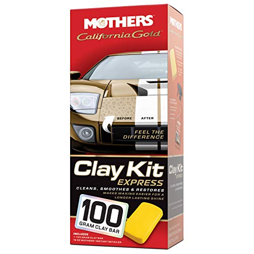 Mothers California Gold Clay Kit, 1 100-gram Clay Bar (07241) | Removes Contaminants, Restores Brilliance & Smoothness of Paint, Chrome, Glass & Plastics - style: 1 bar