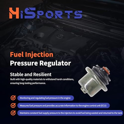 HiSport PR484 Fuel Pressure Regulator Compatible with Chevrolet Astro 1992-1995 Blazer 1995 S10 Blazer 1992-1994 S10 Pickup 1995, GMC Jimmy 1992-1995 Safari 1992-1994 Sonoma, Oldsmobile Bravada - size: HSFPR484