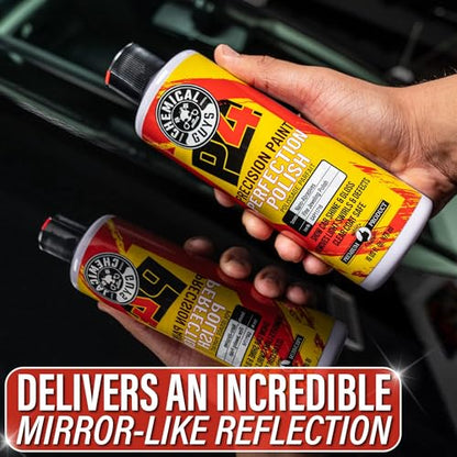 Chemical Guys, C4 & P4 Compound & Polish Paint Correction Kit, 2 x 16 oz | Cut scratches, swirls and towel marks with C4, then refine depth and gloss with P4, safe on clear coat paint - style: C4 & P4 Bundle