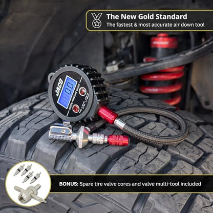 JACO Lightning RX4 Digital Tire Deflator with Gauge | Rapid Quick-Connect Off Road 4x4 Air Down Tool