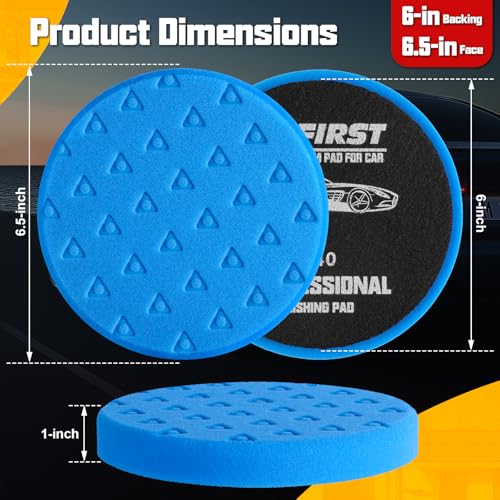 8 Pcs Buffing Polishing Pads, 6 Inch Polishing Pads, Car Compound Buffing Sponge Pads and Woolen Pads Cutting Polishing Pad Kit for Car Buffer Boat Compounding, Polisher & Waxing - size: 6.5 Inch