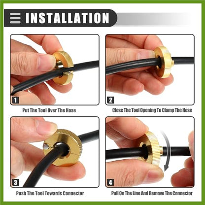 Universal 3/8 Oil Fuel Line Disconnect Tool, Transmissions Radiators Oil Cooler Lines Disconnect Tool, 3/8 Inch, Aluminium, 22930, Gold Tone Replace Parts Vehicle Components