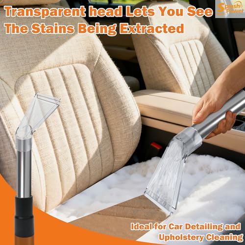 Shop Vac Extractor Attachment Kit with 2-1/2", 1-7/8" & 1-1/4" Adapters, Universal Wet Dry Vacuum Attachment for Carpet Cleaning, Upholstery, Auto Detailing & Spot Cleaning (Small) - size: Small