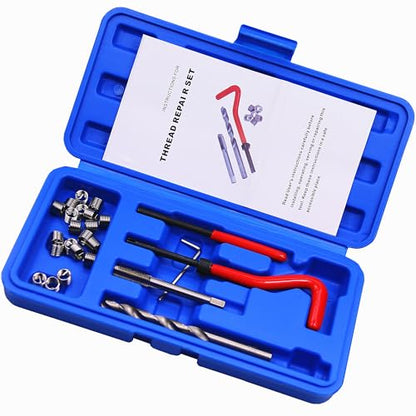 25pcs Thread Repair Kit M7 x 1.0mm Metric Thread Repair Insert Kit Compatible Hand Tool Set for Auto Repairing (M7-1.0)