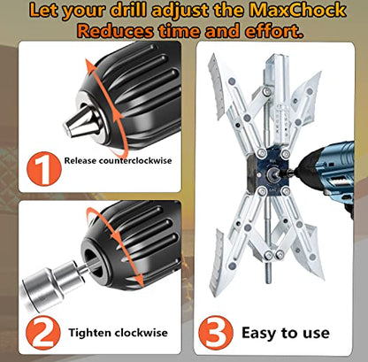 Camper X-Shaped Wheel Chock Stabilizer, 2 Sets RV Stabilizer Wheel Chock Scissor, X Chocks Wheel Stabilizer for Travel Trailer Allow Drill Adjust with Hex Socket, Tool Kit and Password Locks-Silvery - color: silvery