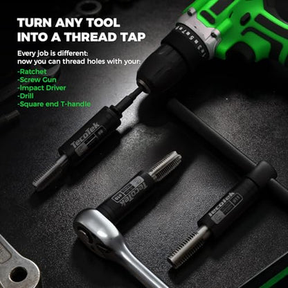 TecoTek 6PCS Magnetic Large Tap Socket Set, 1/2" Drive Square Drive Tap Handle Tool, Tap Sockets Fit 5/8", 11/16", 3/4", 7/8" and 1" Taps Manufactured to M.C.T.I. Standards - size: Large Magnetic Tap Socket