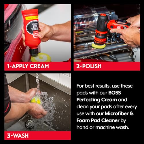 Griot's Garage 2” Perfecting Foam Pads for Car Polishing and Detailing, Buffing Pads for Paint Correction, Polishing, and Waxing, Yellow, Set of 4 - size: 2 Inch Pads (Set of 4)