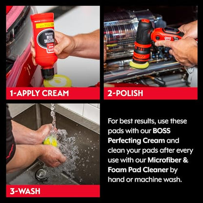 Griot's Garage 2” Perfecting Foam Pads for Car Polishing and Detailing, Buffing Pads for Paint Correction, Polishing, and Waxing, Yellow, Set of 4 - size: 2 Inch Pads (Set of 4)
