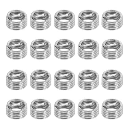 PATIKIL Wire Thread Inserts 1/4-28 UNF 1D 6.4mm, 20Pcs 304 Stainless Steel Helical Coiled Wire Screw Threaded Sleeve Sheath for Mechanical Equipment Automotive Repairs - size: 1/4-28 UNF, 6.4mm