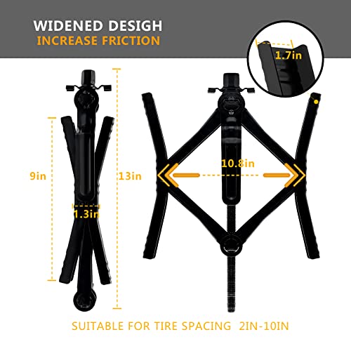 Proud Panda Small Camper Wheel Chock Shaped RV Stabilizer for Travel Trailer,Anti-Move Tire Wheel Chock with Accessories-Pair,Heavy Duty Truck RV Tire Scissor Locking X Chock,Fit for 2” to 10” - size: Tire Spacing:2in-10in