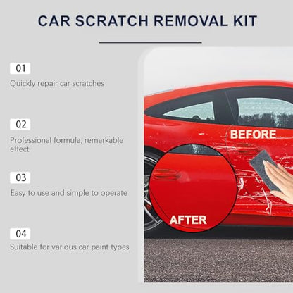 Nano Sparkle Cloth Car Scratch Remover - 2025 Upgrade Scratch Remover for Vehicles, Magic Wipes Cleaning Cloth Car Scratches Repair Paste, Scuff Repair Polishing Wax Kit for Deep Scratches