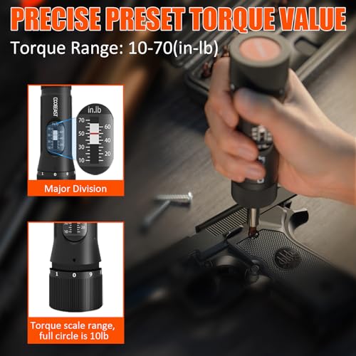coobeast 49 Pcs Torque Screwdriver 10-70 Inch Pound Torque Screwdriver Set with S2 Bits & Sockets, 1/4” Drive Torque Wrench Screwdriver Set for Maintenance, Tools, Bike Repairing and Mounting - size: 49 PCS