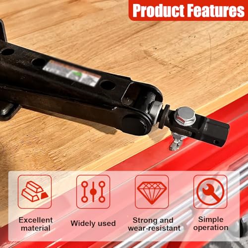 Scissor Jack Drill Adapter, Heavy Duty Car Jack Drill Socket Adapter for 1/2 Inch Impact Wrench & 13/16 Inch Lug Wrench, Universal Trailer Scissor Jacks Lifting Leveling Accessories (1PC) - size: 1PC