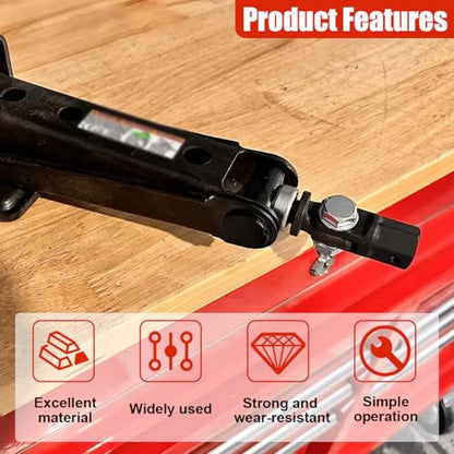 Scissor Jack Drill Adapter, Heavy Duty Car Jack Drill Socket Adapter for 1/2 Inch Impact Wrench & 13/16 Inch Lug Wrench, Universal Trailer Scissor Jacks Lifting Leveling Accessories (1PC) - size: 1PC