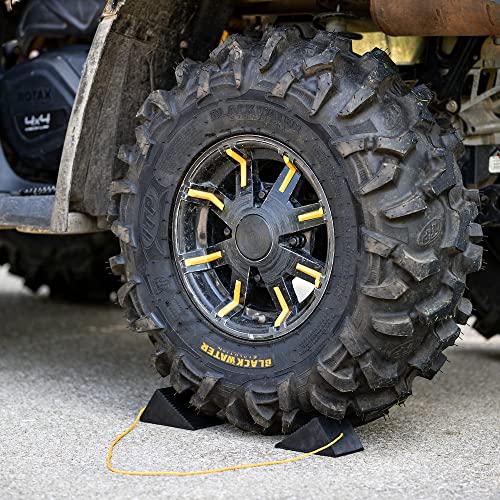 Buyers Products WC35225 Mini Rubber Wheel Chock Set, 5 x 3 x 2.25 Inches, 36 Inch Nylon Rope, Ideal For ATVs , Riding Lawnmowers And Gas-Powered Scooters, Rust And Chemical Proof