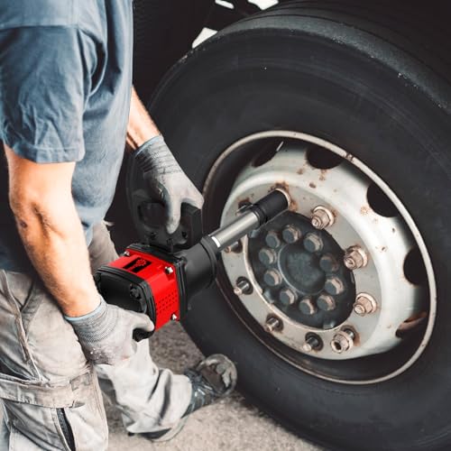 Trivd Frol Air Impact Wrench 1 inch Impact Gun 1 Inch Impact Wrench, Up to 3550 Ft.lbs, 5000RPM High Torque Pneumatic Impact Wrench with 32mm-33mm Sockets, 1/2" Air Inlet for Heavy Duty Repairs - style: 1 inch Air impact wrench