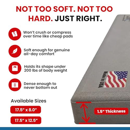 Aquamentor Kneeling Pad - Made in The USA - Firm, Durable and Thick Garden or Mechanics Foam Kneeling Pad, Great for Use Around The House, Garden, Job or Shop(17.5” x 8.0” x 1.5”, Black, 3-Pack) - size: 17.5" x 8" x 1.5" (3-Pack)