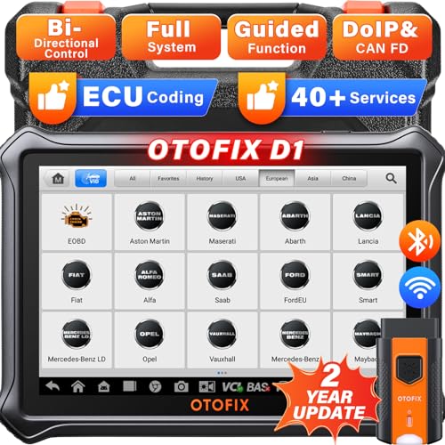 OTOFIX D1 ECU Coding Diagnostic Scanner for Car, 2-Year Free Update,2026 Bi-Directional Scan Tool with All Systems Diagnosis,40+ Resets, FCA AutoAuth, CAN FD & DoIP, Upgraded of D1 Lite