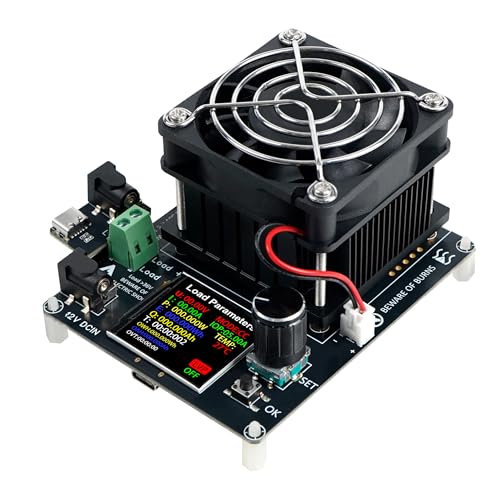 Treedix 120W Mini Electronic Load Tester Constant Current Discharge Module | Battery Load Tester with Color Screen for Li-ion Capacity Data Monitoring