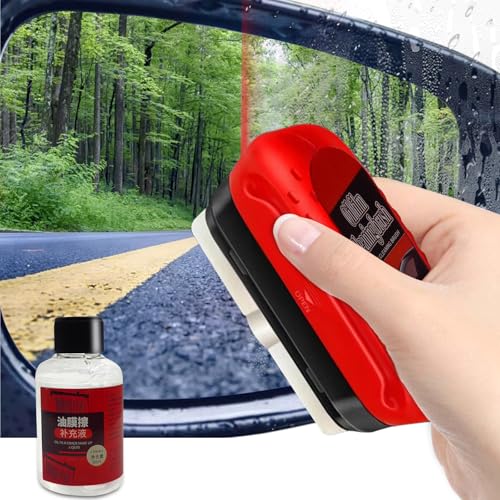 Automotive Cleaning Brush, Reusable Windshield & Glass Cleaner, Oil & Dirt Remover, Improves Visibility, Ergonomic Hydrophobic Tool for Car and Home Use
