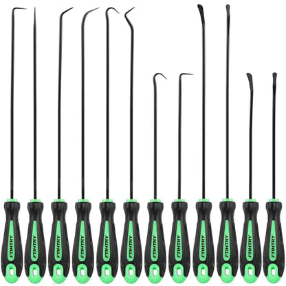 FTIHTRY 12-Piece Pick and Hook Tools Set, Pick Tool Set Car Auto Oil Seal/O-Ring Seal Gasket Pick Hooks Puller Remove, Long and Mini Pick Tool Set - style: 12-Piece