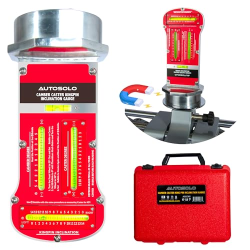 Magnetic Camber, Castor & Kingpin Inclination Wheel Alignment Gauge - Premium Wheel Alignment Tool for Automobiles and Trucks