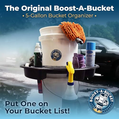 5 Gallon Car Wash Bucket Organizer Car Detailing Caddy - Cart Holds Spray Bottles, Auto Cleaning Supplies & Car Washing Tools and Accessories - Buckets & Dolly Sold Separately