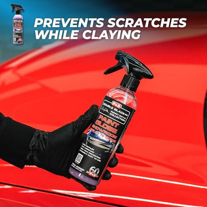 The Rag Company - Clay Bar Kit – Remove Embedded Contaminants & Restore Smooth Paint – Includes Premium Clay Bars, Clay Lubricant & Microfiber Towels - 6 Piece Kit
