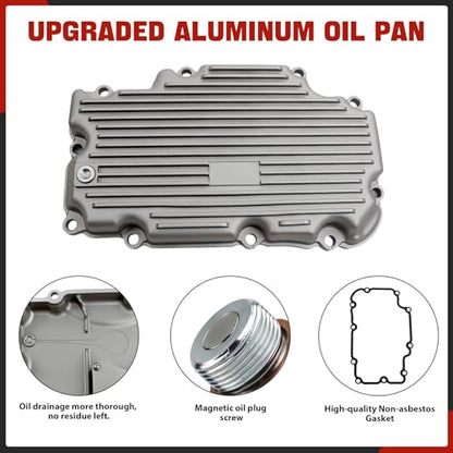 Upgraded 264-864 Aluminum Engine Oil Pan with Magnetic Drain Plug & Gasket Compatible with INFINITI Q50 2016 2017 2018 2019 2020 2021 2022 Q60 2017-21 2022 3.0L V6 Replaces 11110-5CA2A
