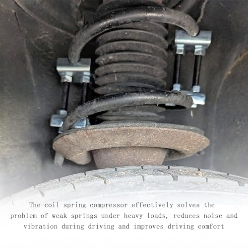 4PCS Coil Spring Compressor Tool,Bi-Directional Adjustable Strut Spring Compressor,Mini Carbon Steel Coil Spring Spacer Suitable for Front or Rear Suspension of Vehicles