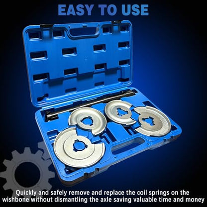 Suspension Coil Spring Compressor Repair Tools Set, 5PCS Internal Coil Strut Spring Compressor Front Rear Axle Repair Tool Kit Compatible for Mercedes Benz