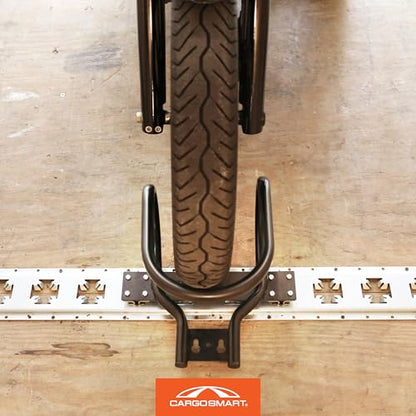 CargoSmart Motorcycle Wheel Chock — Connects to X-Track and E-Track Systems — Fits Up to 7” Wide Tires - style: Motorcycle Wheel Chock