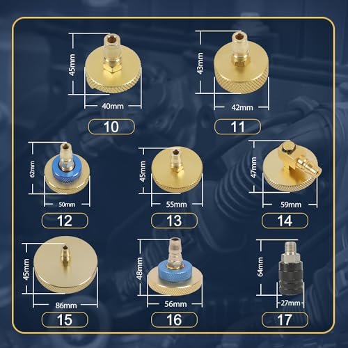 17+3Pcs Brake Bleeder Adapter Kit,Brake Master Cylinder Bleeder Kit,Brake Fluid Bleeding Tools Suitable for Most Vehicles Brake Fluid Bleeding - size: 20 PCS Brake Bleeder Kit