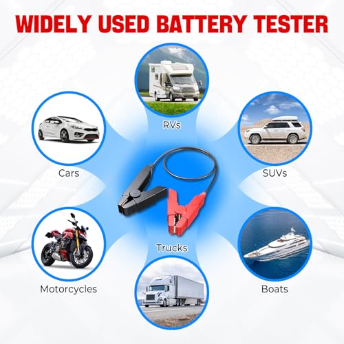 LAUNCH BST 360 Battery Tester, 100-2000 CCA Load Tester Bluetooth Battery Analyzer Cranking and Charging Test for Car Truck Motorcycle ATV SUV Boat Yacht