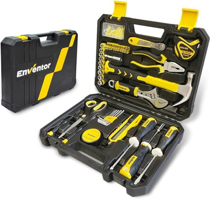 ENVENTOR Home Tool Kit, Basic Household Auto Repair Tool Set with Toolbox Storage Case, General Household Tool Kit for Men Women Home Maintenance, DIY Projects, 90 PCS General Hand Tools Kit - size: Small tool set-90PCS