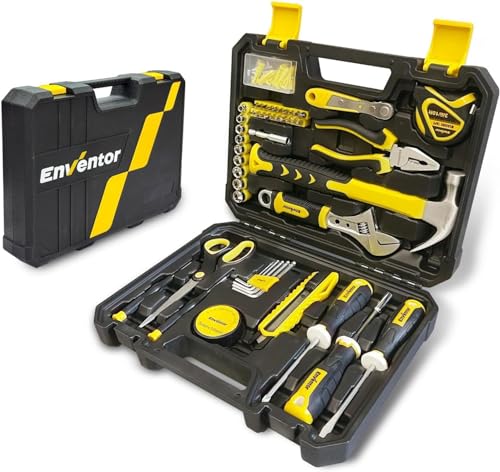 ENVENTOR Home Tool Kit, Basic Household Auto Repair Tool Set with Toolbox Storage Case, General Household Tool Kit for Men Women Home Maintenance, DIY Projects, 90 PCS General Hand Tools Kit - size: Small tool set-90PCS