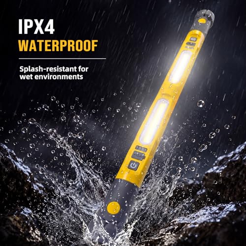 Under Hood Work Light Bar,Rechargeable Magnetic LED Work Light with 180° Swivel Head and 360° Rotating Hook, Under-Hood Work Light Strip, Ideal for Repair, Garage, Workshop, Camping