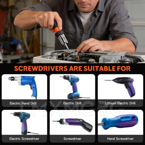 7PCS Magnetic Square Head Screwdriver Bits(50mm) SQ1 SQ2 SQ2.75 SQ3 SQ4 SQ5 Portable Multi-Purpose Screwdriver Set for Home, Work, DIY - color: Square Head Set