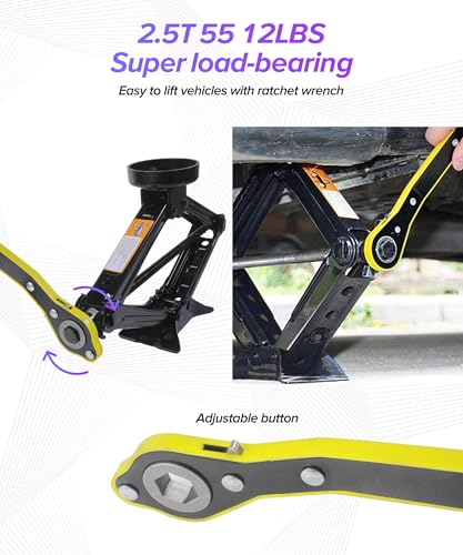 2.5 Ton Car Jack,Car Accessories Portable Scissor Jack,Universal Tire Jacks,Automotive Tire Changing Kit,Compatible with Cars,SUV,RV,Sedan,Trucks,MVP,Minivan,Van,and Other Vehicles