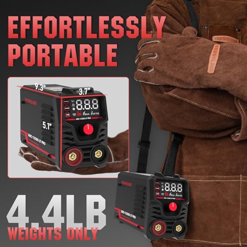 YESWELDER 125Amp Mini Stick Welder Large LED Display with Lift TIG Torch, IGBT ARC Welding Machine, 110V Hot Start Portable MMA Welder Machine, Arc force - style: ARC-125DS with LIFT TIG Torch