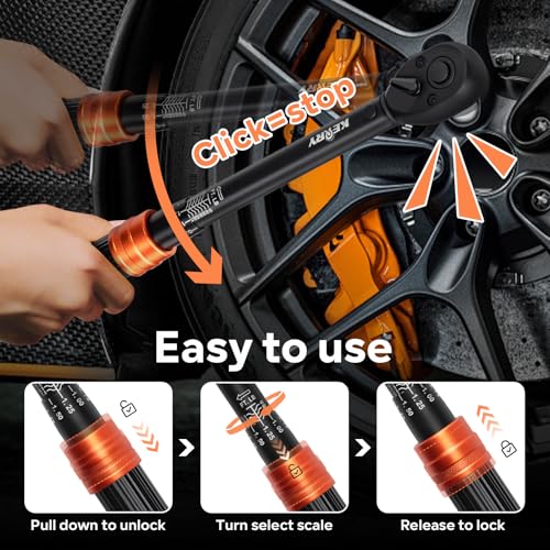 Kerry 3/8" Spark Plug Torque Wrench Set, 14mm 16mm Magnetic Swivel Sockets | 5-45 ft-lb 10-Piece Kit with 5/8", 3/4", 13/16", 14mm, 18mm 6-Point Sockets, Extension and Universal Joint for Easy Removal - size: 5-45FT.LB 10-piece, style: 3/8"