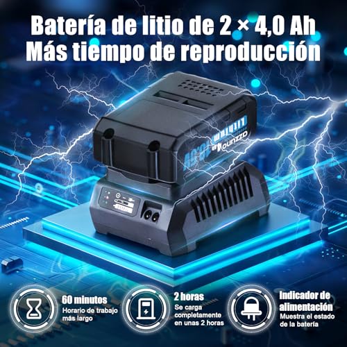 AZZUNO Electric Impact Wrench 737 Ft-lbs(1000N.m) 1/2'' Brushless Cordless Impact Driver with Fast Charger and 2x4.0Ah Battery Powered Impact Wrench Charger & 4 CR-V Sockets for Home Car Truck Tires - style: Max 737 Ft-lbs (1000N.m)