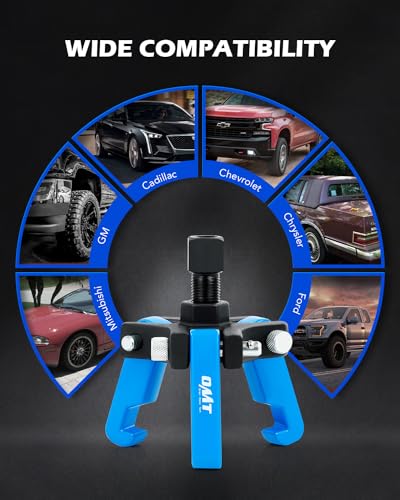 OMT Harmonic Balancer Puller Kit for Removing Harmonic Dampers & Balancers | Adjustable 3-Jaw Puller Pulley Puller Set Compatible with Chevy GM Chrysler Cadillac Ford, Blue - color: Blue