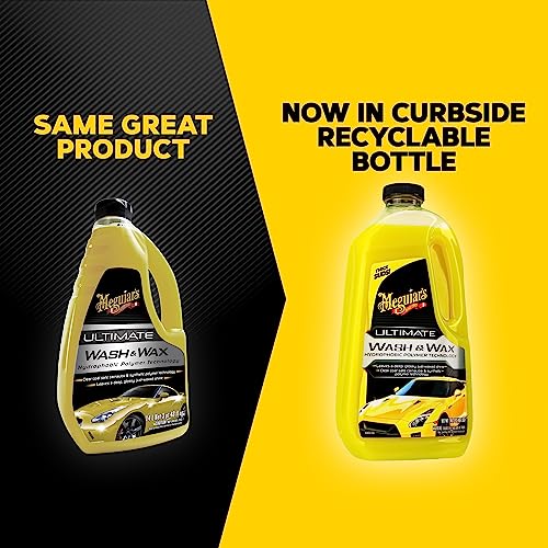 MEGUIAR'S Meguiar's G17748 Ultimate Wash & Wax, 48 oz, Yellow, 48 Ounces - style: Ultimate Wash & Wax