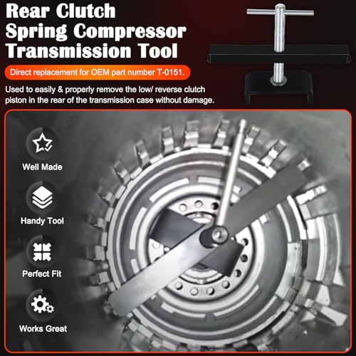 Bonbo T-0151 Rear Clutch Spring Compressor Transmission Tool - 4L60E Low & Reverse Spring Compressor, Compatible with GM 250 250C 350 350C 700R4 4L60 4L60-E 4L65E 4L70 4L70E 4T80-E - size: T-0151