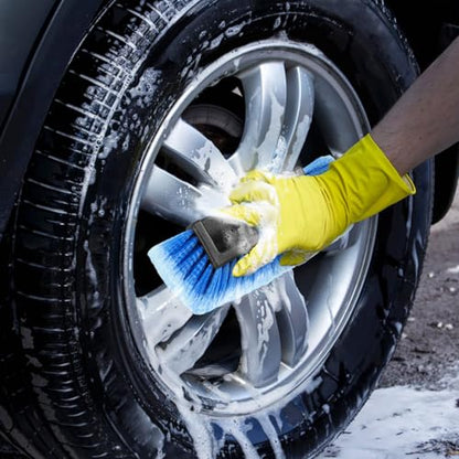 10" Car Wash Brush Head with Soft Bristles - Gentle on Paint, Compatible with Poles, Perfect for Cars, Trucks, RVs, Boats, Decks, and More (Blue) - color: 1 Pcs