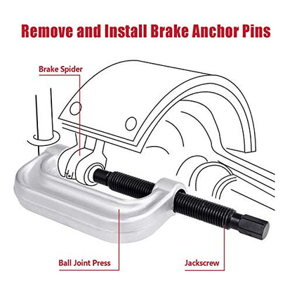 4 in 1 Ball Joint Service Tool Kit 2WD & 4WD Remover Installer with 4-Wheel Drive Adapters