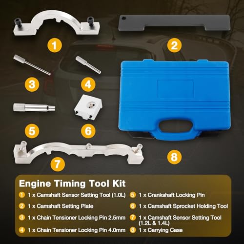 1.2 1.4 Timing Chain Kit, Engine Timing Tool Kit, Compatible with Chevrolet Cruze Buick Encore Cadillac ELR Vauxhall Opel 2009-2020, Replaces TK343 22HP47N ETCK2102, Fits 1.2L 1.4L DOHC Engine