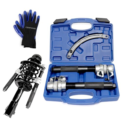 Spring Compressor Tool, Coil Spring Compressor Tool Set with Extendable Bracket, Heavy Duty Macpherson Strut Spring Compressor Tool with 2425LB Capacity for Car Truck ATV UTV