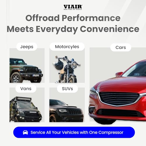 VIAIR Digital EVC88P - Portable Air Compressor Tire Inflator for Car, Truck, SUV & RV | Preset Automatic Shut Off Feature | 12V Heavy Duty On/Off Road Tire Pump Air Compressor 120 PSI - style: Digital Automatic